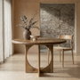 Ixia Mesa de Comedor Madera de Mango Miel 125 x 125 x 76 cm