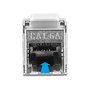 DeLOCK Cable Patch Cord RJ45 Macho a Keystone RJ45 Hembra, 50 cm, Plano, Negro, Cat.6A S/FTP, 26 AWG, Chapado en Oro - 1 Unidad