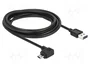 DeLOCK Cable USB 2.0 de 3 m con conectores USB Tipo-A y Micro-USB B angulares