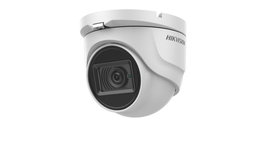 Hikvision DS-2CD Cámara IP Turret Exterior 5MP 2.8mm Lente Fijo IR hasta 30m WDR 130dB IP67 4en1 (TVI/AHD/CVI/CVBS) para Videovigilancia