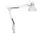 Maul Lámpara de Escritorio Metal 57W Doble Brazo Cabezal Orientable Pinza Color Blanco