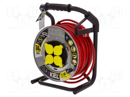 KEL Prolongador de alimentación H05RR-F 3G2,5mm2 50m Rojo
