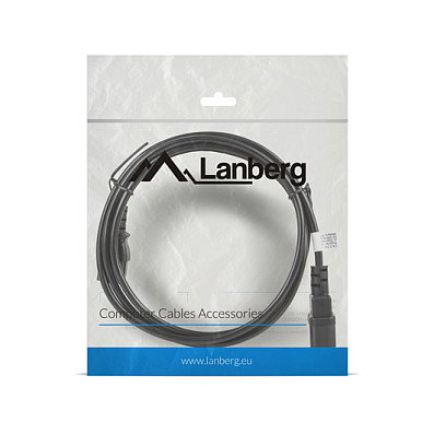 Lanberg CA-C13E-11CC-0018-BK Cable de Alimentación C13 a C14, 1,8 m, Negro