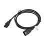 Lanberg CA-C13E-11CC-0018-BK Cable de Alimentación C13 a C14, 1,8 m, Negro
