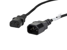 Lanberg Cable de Alimentación CPU IEC320 C13 a C14, 1.8m, Negro