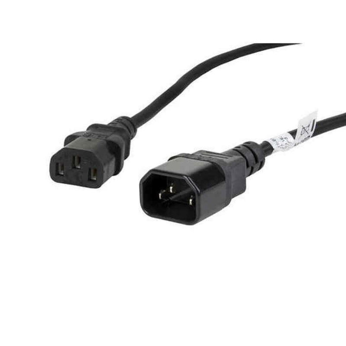 Lanberg CA-C13E-11CC-0018-BK Cable de Alimentación C13 a C14, 1,8 m, Negro