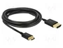 DeLOCK Cable HDMI de alta velocidad con Ethernet, HDMI-A a Mini-C, 3 m, 4K/3D