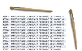 Pincel Redondo de Pintor con Mango de Madera de 4mm