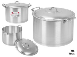 KINVARA Olla de Aluminio de 40 L, Plata