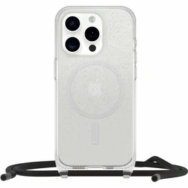 OtterBox React Necklace Funda con Colgante para iPhone 15 Pro, Transparente/Stardust