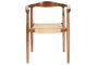 DKD Home Decor Silla de Teca y Ratán Marrón