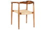 DKD Home Decor Silla de Teca y Ratán Marrón