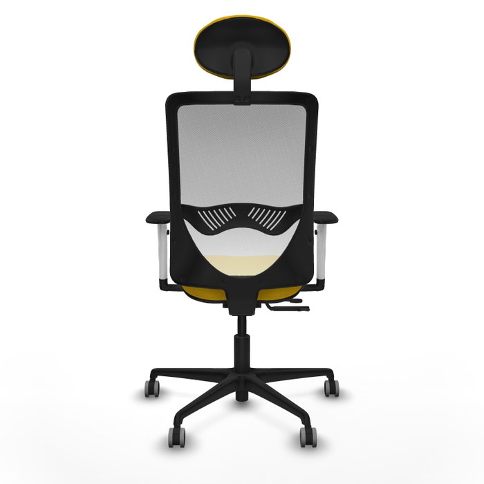 PIQUERAS Y CRESPO Silla de oficina Zulema con mecanismo Sincro/Traslack, Amarillo y Blanco PIQUERAS Y CRESPO Silla de oficina Zulema con mecanismo Sincro/Traslack, Amarillo y Blanco