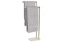 DKD Home Decor Toallero de Pie Doble Mate Dorado