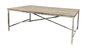 DKD Home Decor Mesa de Comedor Mango y Hierro 240x90x78,5 Blanco