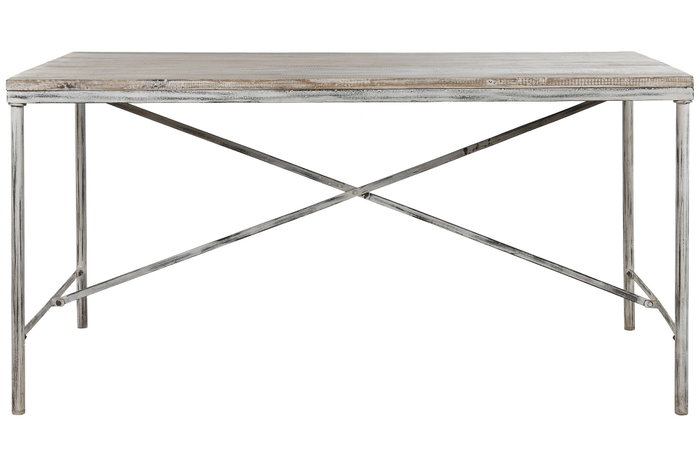 DKD Home Decor Mesa de Comedor Mango y Hierro 240x90x78,5 Blanco DKD Home Decor Mesa de Comedor Mango y Hierro 240x90x78,5 Blanco