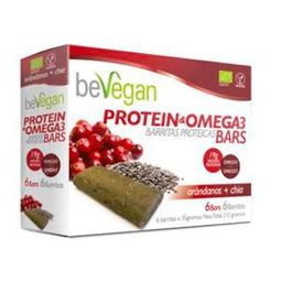 BEVEGAN Barritas Proteicas Antiox Arándano+Chía 6uds Bio Vegan