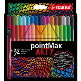 STABILO Pointmax Arty Line Estuche de Cartón de 32 Rotuladores de Fibra