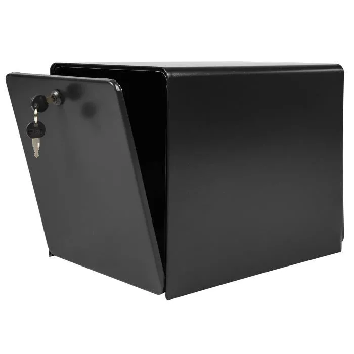 Burg Wachter Buzón Balthazar Acero Galvanizado Negro 2 Puertas Resistente a Corrosión Portaetiquetas Anti-UV Apertura Vertical