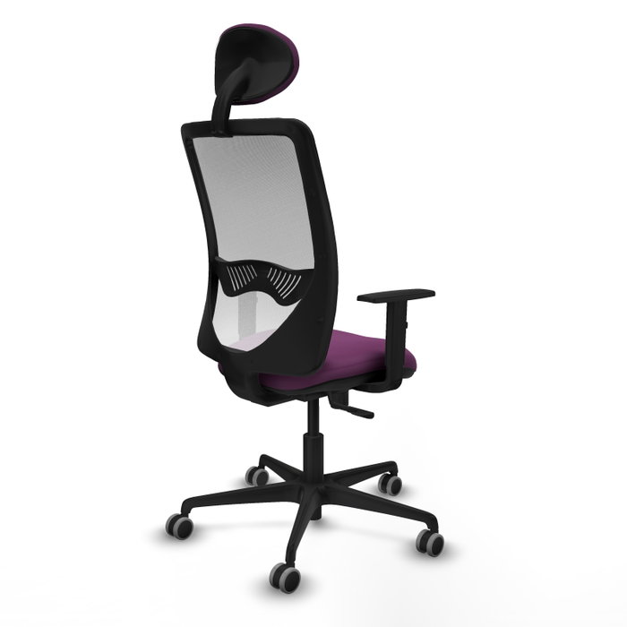 PIQUERAS Y CRESPO Silla de oficina Zulema con mecanismo Sincro, Morado y Blanco