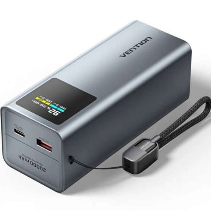 Vention Powerbank 20000mAh 100W Gris con Pantalla TFT Vention Powerbank 20000mAh 100W Gris con Pantalla TFT