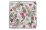 DKD Home Decor Funda Cojin Tropical Verde Rosa 50x50 cm Algodon Polyester