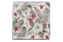 DKD Home Decor Funda Cojin Tropical Verde Rosa 50x50 cm Algodon Polyester