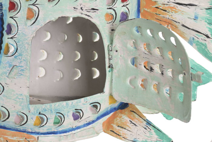 DKD Home Decor Decoración Metal Azul 51x17x39 cm DKD Home Decor Decoración Metal Azul 51x17x39 cm