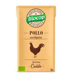 BIOCOP Caldo de Pollo Auténtico Ecológico Tetrabrick 1 Litro