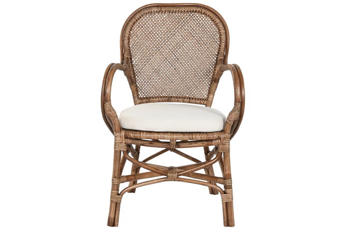 DKD Home Decor Silla Indo 1c25 Marron Ratan 62 x 90 x 52 cm (2 Unidades)