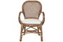 DKD Home Decor Silla Indo 1c25 Marron Ratan 62 x 90 x 52 cm (2 Unidades)