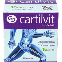 VITAL 2000 Cartilvit 90 Cápsulas - Vitamina C para el funcionamiento normal de los cartílagos