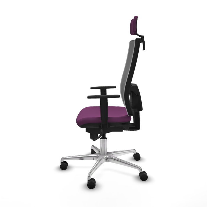 PIQUERAS Y CRESPO Silla de oficina Horna con mecanismo Sincro, Morado y Gris