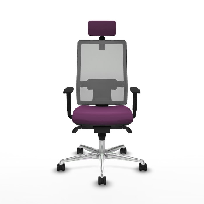 PIQUERAS Y CRESPO Silla de oficina Horna con mecanismo Sincro, Morado y Gris