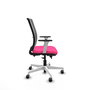 PIQUERAS Y CRESPO Silla de oficina Haches Rosa y Gris con Mecanismo Sincro/Traslack