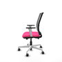 PIQUERAS Y CRESPO Silla de oficina Haches Rosa y Gris con Mecanismo Sincro/Traslack