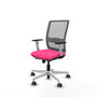 PIQUERAS Y CRESPO Silla de oficina Haches Rosa y Gris con Mecanismo Sincro/Traslack
