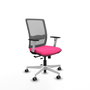 PIQUERAS Y CRESPO Silla de oficina Haches Rosa y Gris con Mecanismo Sincro/Traslack