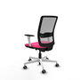 PIQUERAS Y CRESPO Silla de oficina Haches Rosa y Gris con Mecanismo Sincro/Traslack