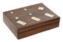 DKD Home Decor Juego Colonial Marron Dorado 15 x 5 x 20 cm Set de 4 (2 Unidades)