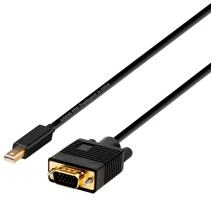 Aisens Cable Conversor Mini DisplayPort a VGA, 2m, Negro Aisens Cable Conversor Mini DisplayPort a VGA, 2m, Negro