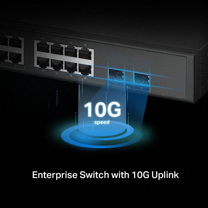TP-Link Omada SG3218XP-M2 Switch Gestionado L2+ con 16 Puertos 2.5G y 2 SFP+ 10G, PoE 240W