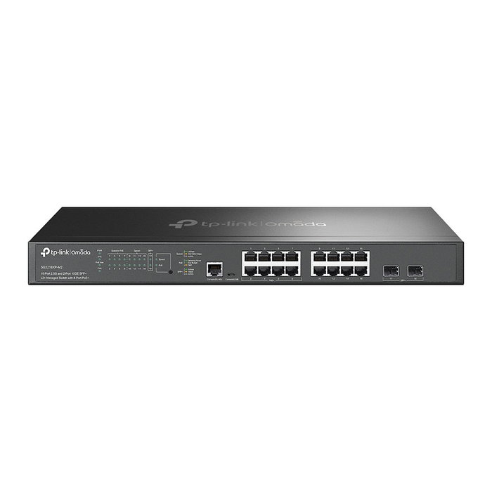 TP-Link Omada SG3218XP-M2 Switch Gestionado L2+ con 16 Puertos 2.5G y 2 SFP+ 10G, PoE 240W