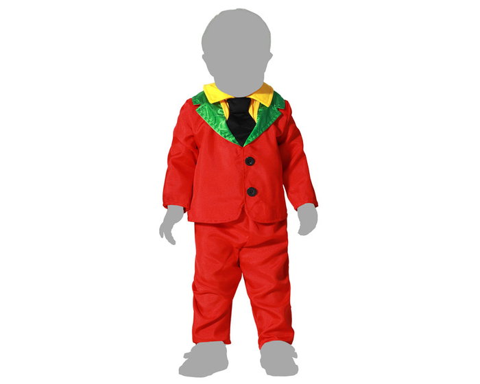 Disfraz Payaso Halloween Rojo Bebé Niño con Chaqueta y Pantalón Disfraz Payaso Halloween Rojo Bebé Niño con Chaqueta y Pantalón