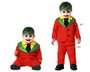 Disfraz Payaso Halloween Rojo Bebé Niño con Chaqueta y Pantalón