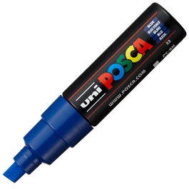 Posca Set 6 Marcadores PC-8K No Permanentes Punta Biselada 8 mm Azul (Set de 6)
