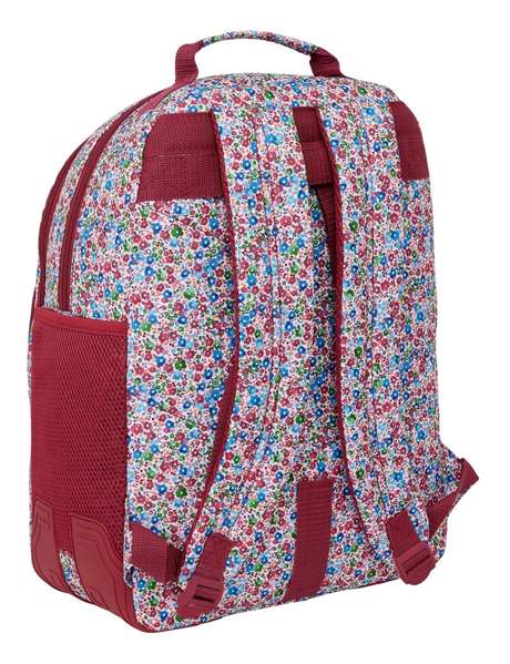 Safta Mochila Escolar Flores Coimbra Burdeos 42x32x15 cm