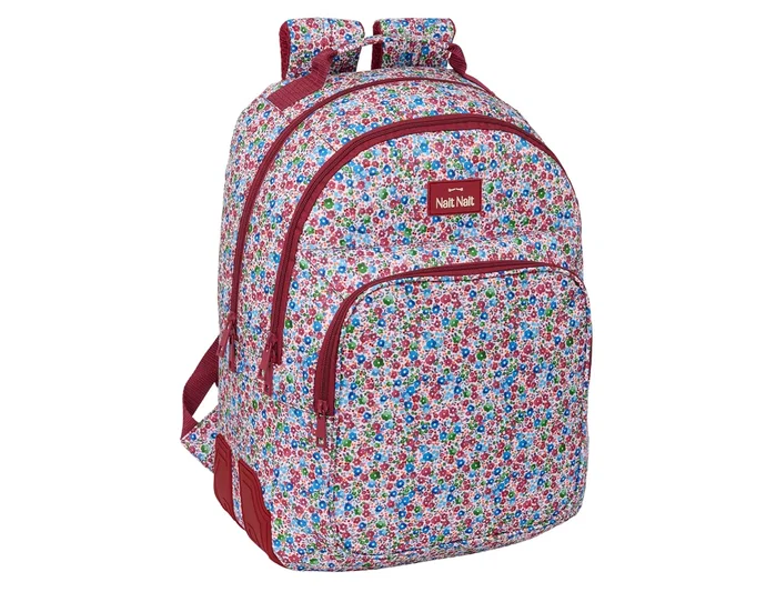 Safta Mochila Escolar Flores Coimbra Burdeos 42x32x15 cm