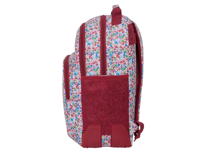 Safta Mochila Escolar Flores Coimbra Burdeos 42x32x15 cm