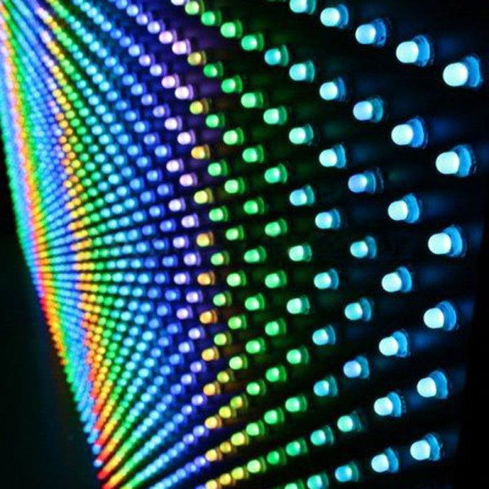 Epistar Pixel LED 0.3W 6Lm 12Mm RGB (Cadena 50 Unidades) DE-PIX-12-RGB